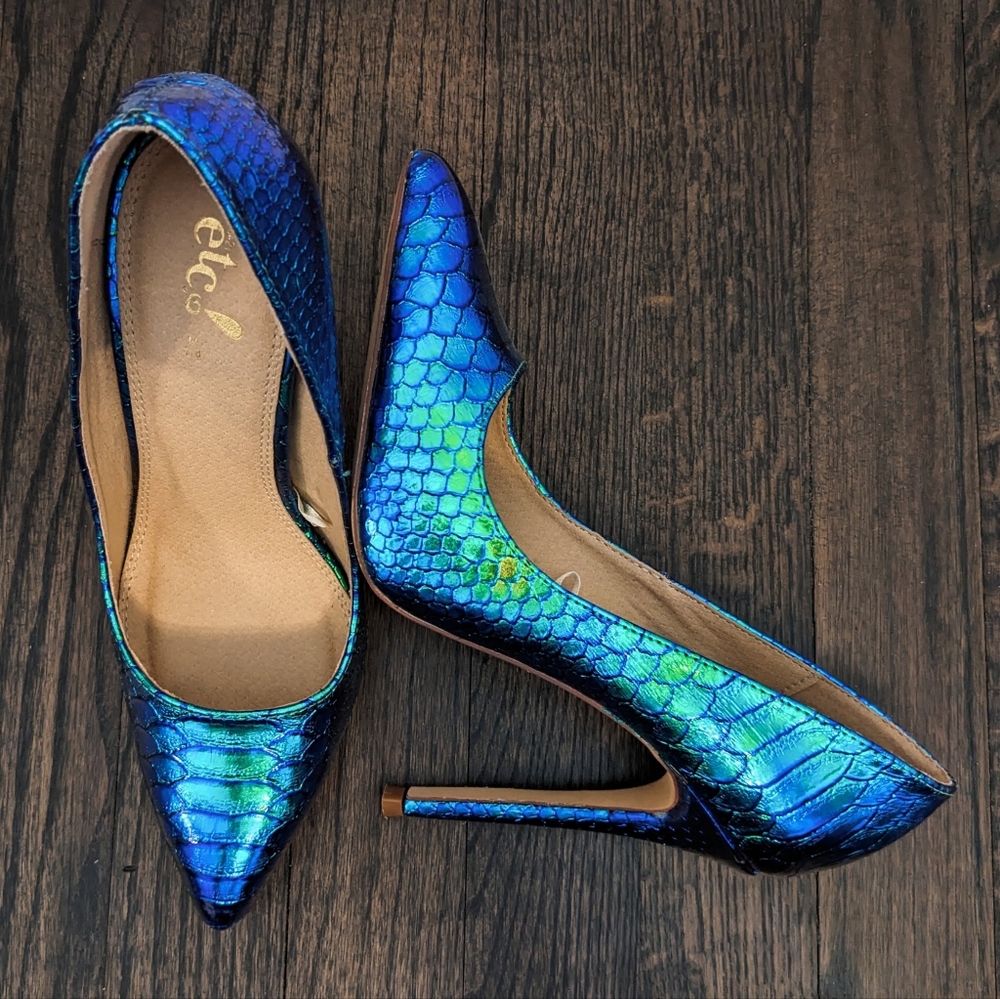 etc! Metallic Mermaid Heels
